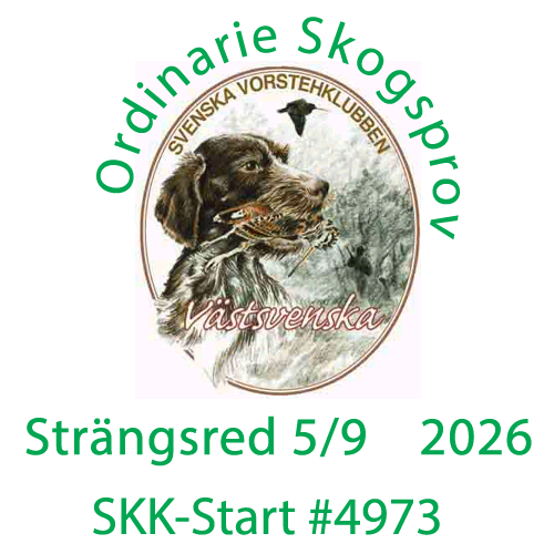Ordinarie Skogsprov Strängsered  arrangeras Lördag 5/9 2026.