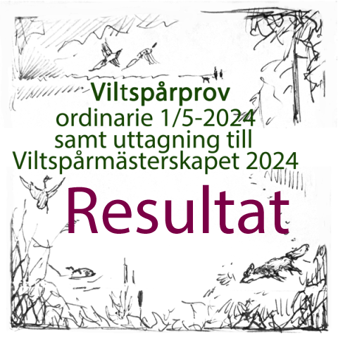 Resultat Viltspår 1/5 med uttagning till Viltspårs mästerskapet 15/6