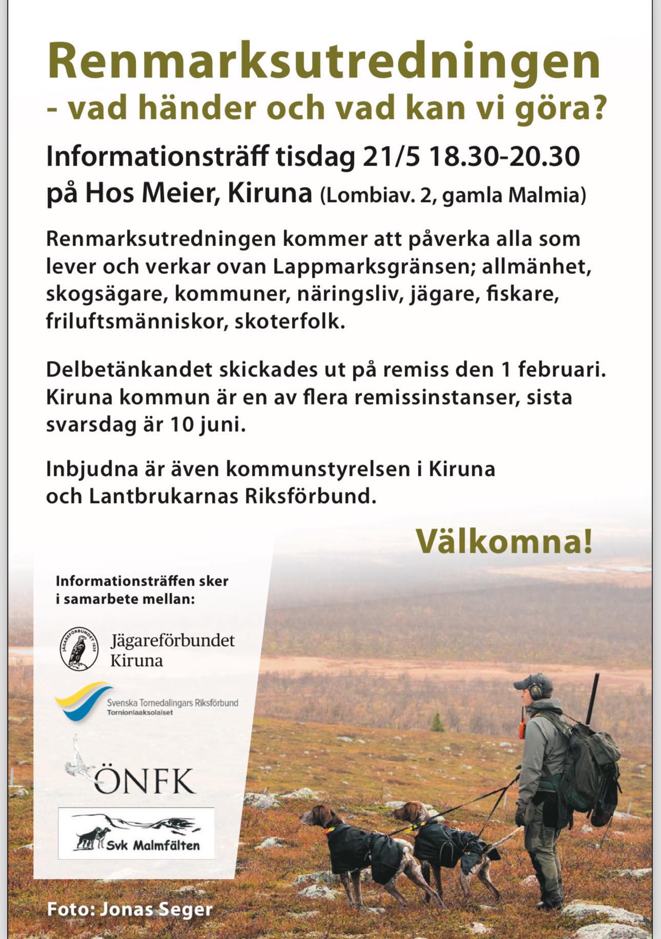 Renmarksutredningen- vad händer och vad kan vi göra? Informationsträff 21/5 kl18.30-20.30 